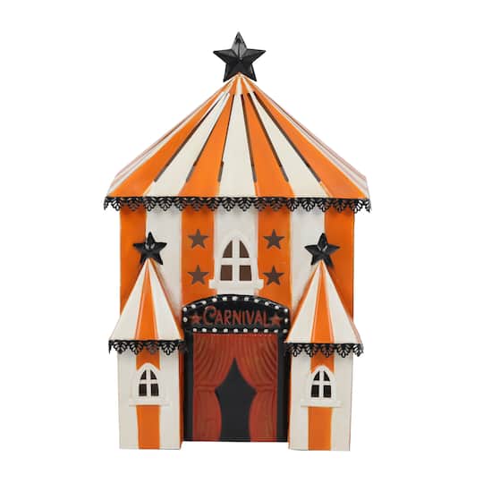 12" Orange & White Carnival Funhouse LED Tabletop Décor by Ashland®